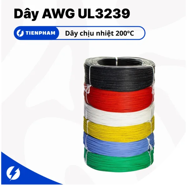 Dây điện AWG UL3239 silicon chịu nhiệt chống cháy.